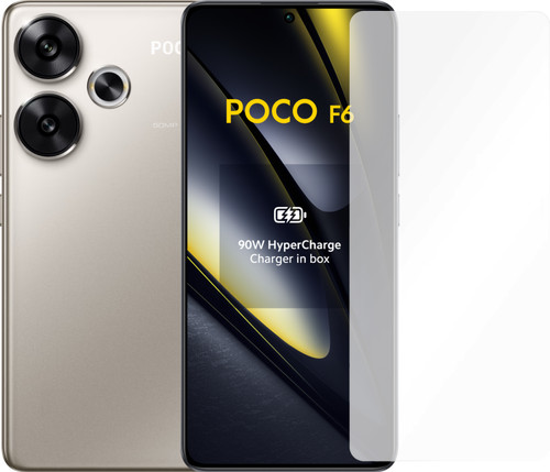 POCO F6 256GB Grijs 5G + Just in Case Tempered Glass Screenprotector Main Image