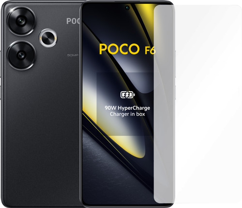 POCO F6 256GB Zwart 5G + Just in Case Tempered Glass Screenprotector Main Image