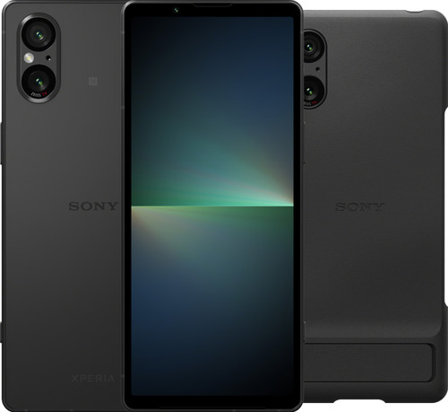 Sony Xperia 5V 128GB Zwart 5G + Sony Back Cover Zwart Met Standaard Main Image