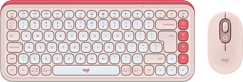 Logitech Pop Icon Combo toetsenbord en muis set Rose Main Image