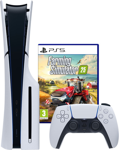 PlayStation 5 Slim Disc Edition + Farming Simulator 25 Main Image