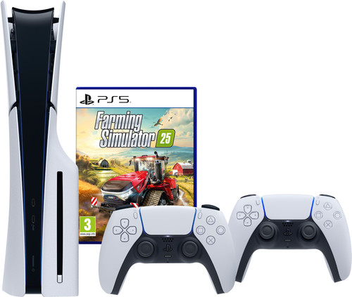 PlayStation 5 Slim Disc Edition + Farming Simulator 25 + Extra Controller Wit Main Image