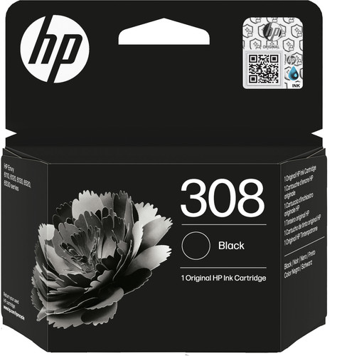 HP 308 Cartridge Zwart Main Image