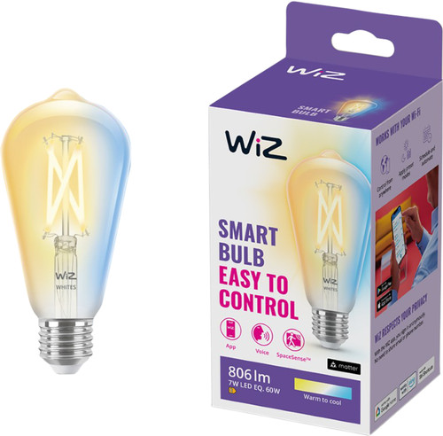 WiZ Edison Filament - Warm to Cool White Licht - E27 - Transparent Main Image