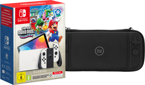 Nintendo Switch OLED + Mario Wonder + 12 maanden Nintendo Switch Online + Beschermhoes Main Image