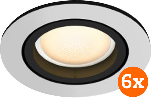 Philips Hue Milliskin Recessed Spot Light White Ambiance - Round - Aluminum - 6-pack Main Image