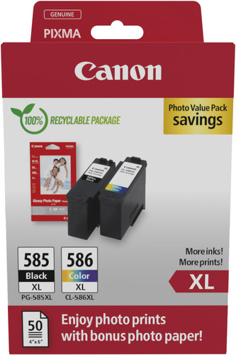 Canon PG-585XL + CL-586XL Combo Pack + Fotopapier Main Image