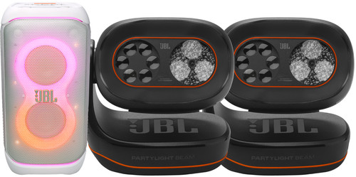 JBL Partybox 320 Wit + 2x JBL Partylight Beam Main Image