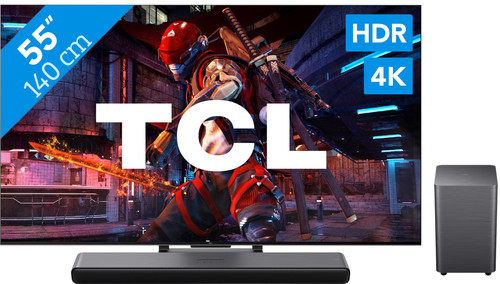 TCL QLED 55C743 (2023) + TCL S55H 2.1 Soundbar Main Image