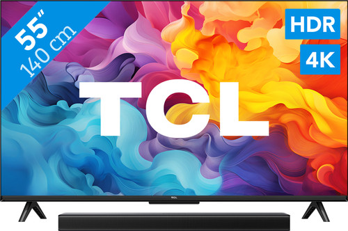 TCL 4K LED 55P61B + TCL S45H 2.0 Soundbar Main Image