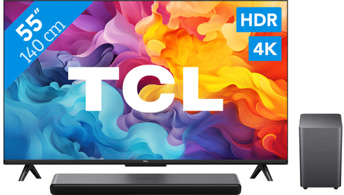 TCL 4K LED 55P61B + TCL S55H 2.1 Soundbar Main Image