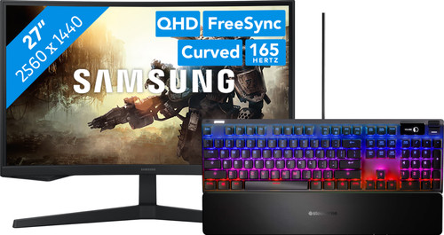 Samsung Odyssey G5 LS27CG552EUXEN + SteelSeries Apex Pro Gaming Toetsenbord QWERTY Main Image