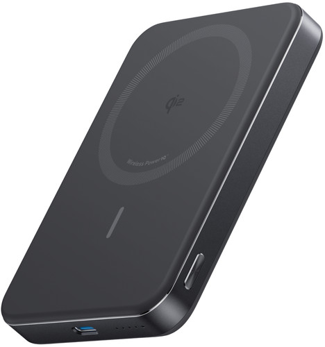 Anker MagGo Slim Draadloze Powerbank met MagSafe en Qi2 10.000 mAh met Snelladen Zwart Main Image