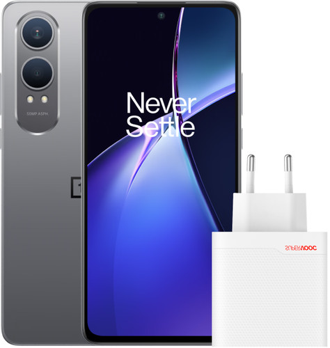 OnePlus Nord CE 4 Lite 256GB Grijs 5G + OnePlus Oplader 80W met 2 Poorten + Usb C kabel Main Image