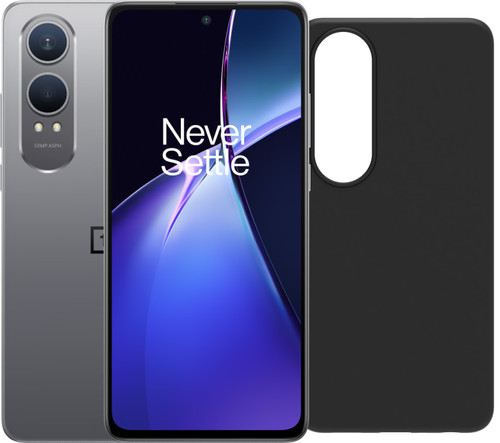 OnePlus Nord CE 4 Lite 256GB Grijs 5G + BlueBuilt Back Cover Zwart Main Image