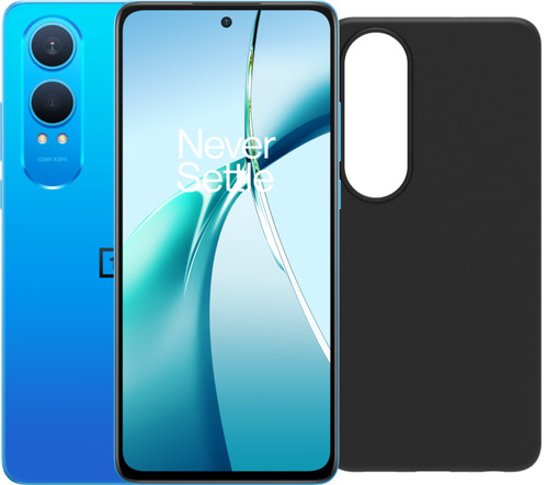 OnePlus Nord CE 4 Lite 256GB Blauw 5G + BlueBuilt Back Cover Zwart Main Image