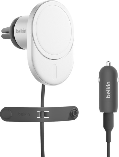 Belkin Telefoonhouder Auto Luchtrooster met MagSafe en Qi2 Opladen Zilver Main Image