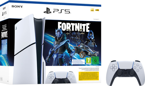 PlayStation 5 Slim Disc Edition + Fortnite Voucher + Extra Controller Wit Main Image