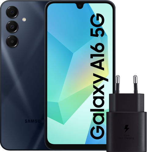 Samsung Galaxy A16 128GB Wit 5G + Samsung Oplader 25W Zwart Main Image