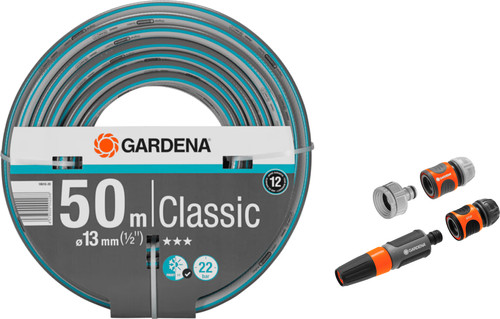 GARDENA Classic 1/2 50m + GARDENA Starter Set - Coolblue - Before 23:59 ...