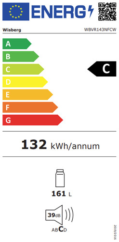 Wisberg WBVR143NFCW energy label