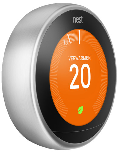 aanvaarden serie magneet Google Nest Learning Thermostat V3 Premium Zilver - Coolblue - Voor 23.59u,  morgen in huis