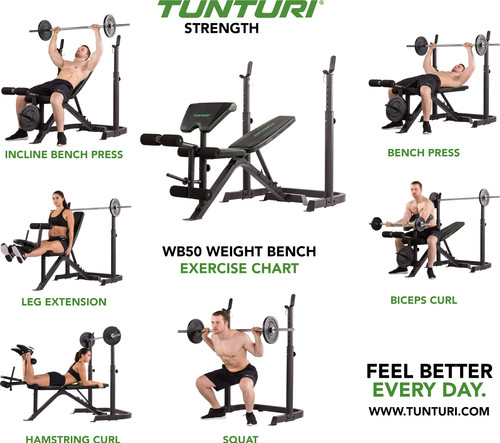 Tunturi Wb50 Mid Width Weight Bench Coolblue Before 23 59