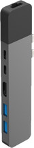 Hyper USB-C to HDMI, Ethernet, and USB-A Docking Station Space Gray