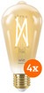 WiZ Smart Filament lamp Edison 4-pack - Warm tot Koelwit Licht - E27