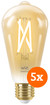 WiZ Smart Filament lamp Edison 5-pack - Warm tot Koelwit Licht - E27