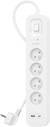 Belkin Surge Protection 4 Outlet 2m USB-C white