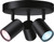 WiZ 3 spots Imageo Round- Colored and White Light - GU10 - Black