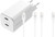 BlueBuilt Power Delivery en Quick Charge Oplader 65W + Usb C Nylon Wit 1,5m
