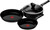 Tefal Renew Black Keramische Koekenpannenset 24 + 28 cm + hapjespan 24 cm + deksel