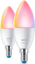 WiZ Candle Light - White and Colored Light - E14 - 2-pack