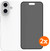 BlueBuilt Back Cover iPhone 16 Wit + Privacy Filter Screenprotector Glas Duo Pack