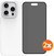 BlueBuilt Back Cover iPhone 16 Pro Wit + Privacy Filter Screenprotector Glas Duo Pack