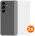 BlueBuilt Back Cover Samsung Galaxy S25 Transparant + Screenprotector Glas Duo Pack