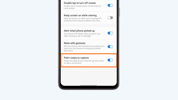 Screenshot Samsung hand