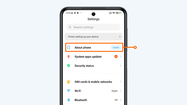 2. Tap About this phone.