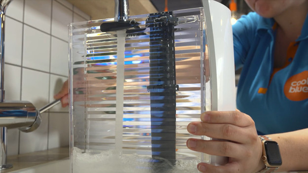 Stel het waterfilter in