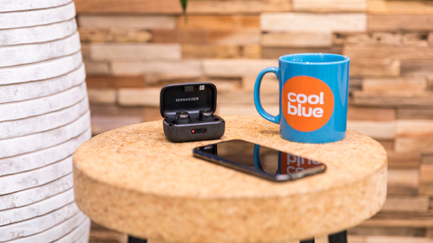 Earbuds in charging case