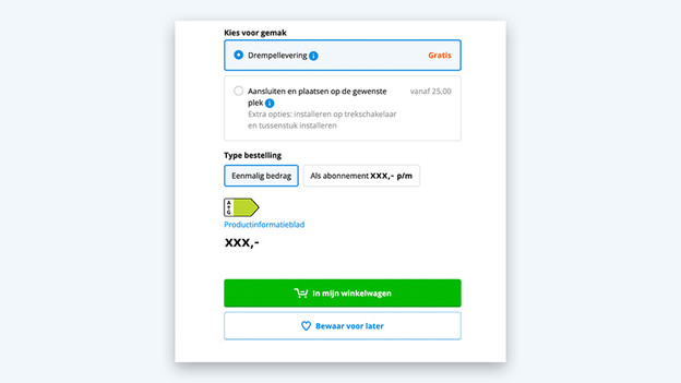 Drempellevering toevoegen