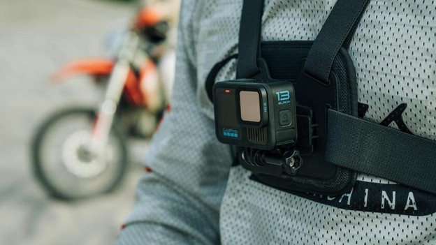 GoPro op een harnas