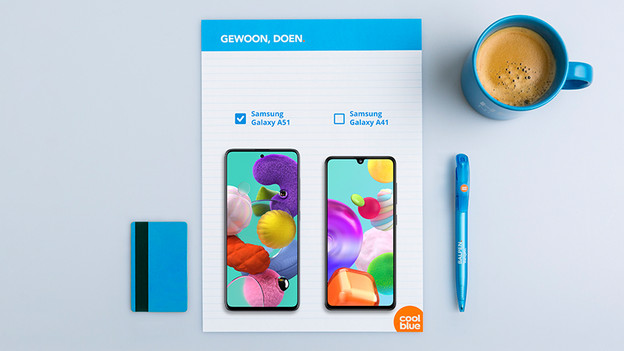 A51: groot 6,5 inch scherm