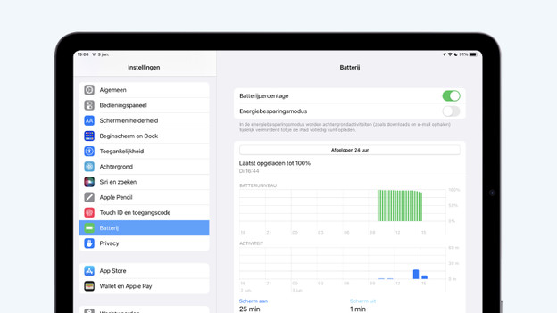 Batterij instellingen