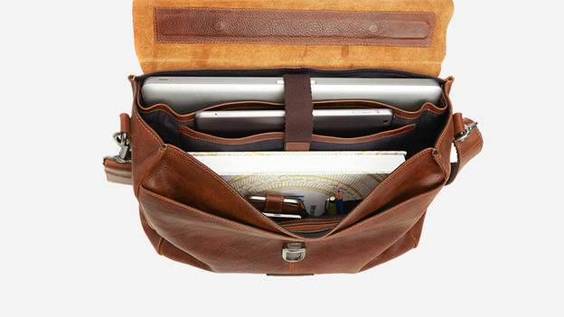 Leather laptop bag