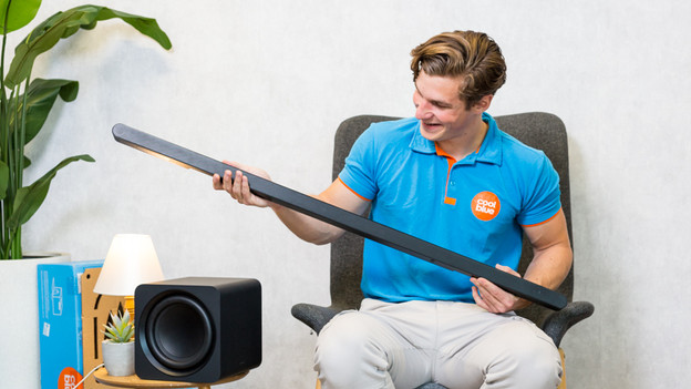 Soundbar in hands