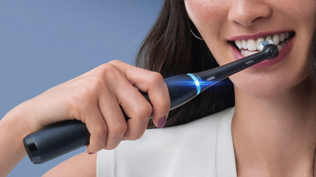 Lampje op een tandenborstel