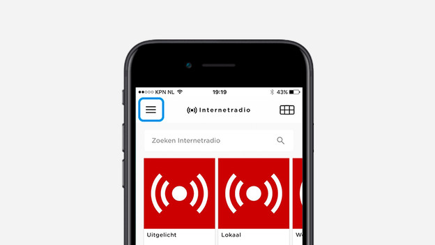 Afspeellijst of radiozender selecteren